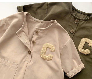 Newborn Letter C Jumpsuit Set - RYAN AND REMI