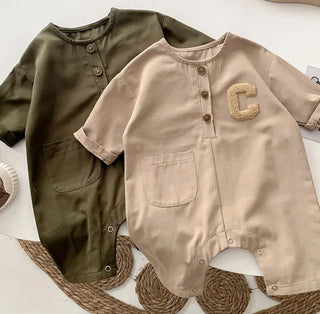Newborn Letter C Jumpsuit Set - RYAN AND REMI