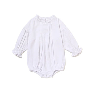 Girls Long Sleeve Linen Bodysuit - RYAN AND REMI