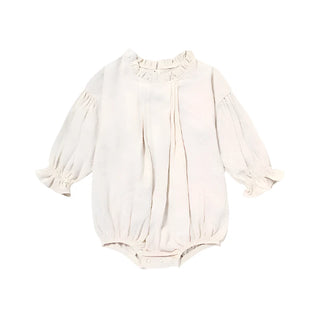 Girls Long Sleeve Linen Bodysuit - RYAN AND REMI