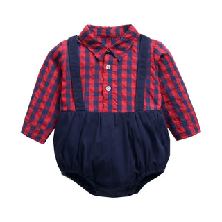 Boys Button Up Bodysuit - RYAN AND REMI