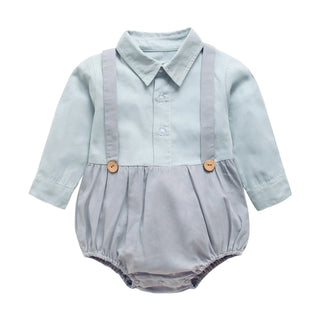 Boys Button Up Bodysuit - RYAN AND REMI