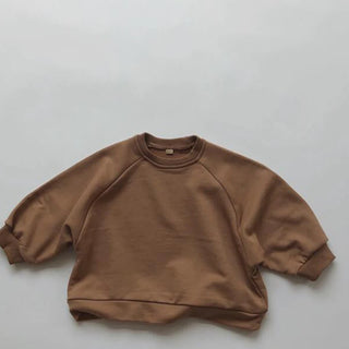 Neutral Cotton Sweatshirt Top - RYAN AND REMI