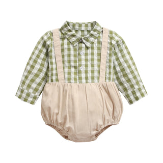 Boys Button Up Bodysuit - RYAN AND REMI