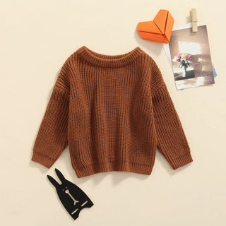 Oversized Knitted Round Neck Sweater - RYAN AND REMI