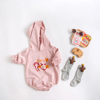 Casual Cotton Hooded Bodysuit - RYAN AND REMI