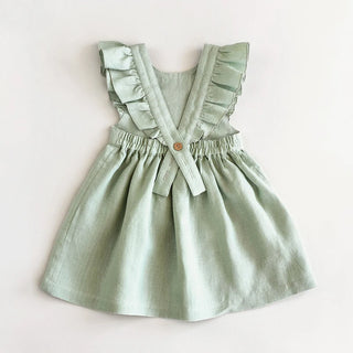 Linen Ruffled Back Dress - RYAN AND REMI