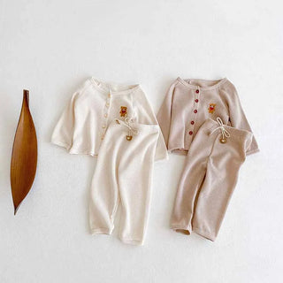 Bear Cardigan Pants Set - RYAN AND REMI