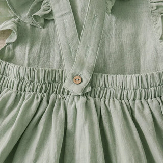 Linen Ruffled Back Dress - RYAN AND REMI