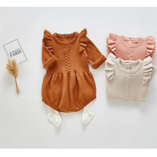 Ruffle Sleeve Knitted Bodysuit - RYAN AND REMI