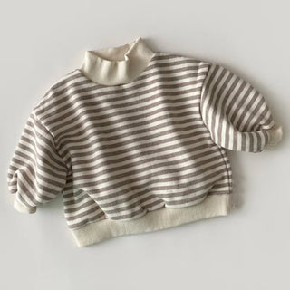 Warm Stripe Turtle Neck Sweater - RYAN AND REMI