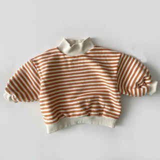 Warm Stripe Turtle Neck Sweater - RYAN AND REMI