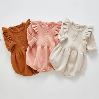 Ruffle Sleeve Knitted Bodysuit - RYAN AND REMI