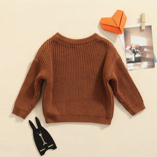 Oversized Knitted Round Neck Sweater - RYAN AND REMI