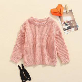 Oversized Knitted Round Neck Sweater - RYAN AND REMI