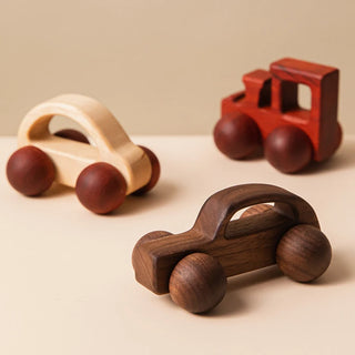 Montessori Educational Smooth Maple Wood Toy Cars - RYAN AND REMI