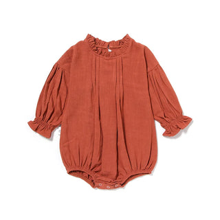 Girls Long Sleeve Linen Bodysuit - RYAN AND REMI