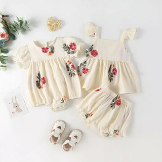 Floral Puff Sleeve Outfit - RYAN AND REMI