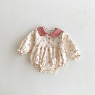 Floral Doll Collar Romper - RYAN AND REMI