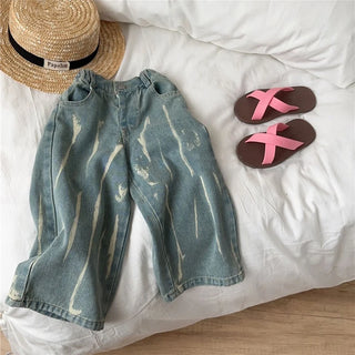 Denim Wide Leg Pants - RYAN AND REMI