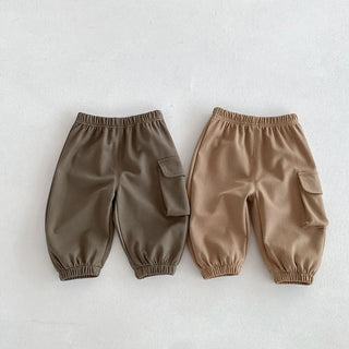 Solid Cargo Jogger Pants - RYAN AND REMI