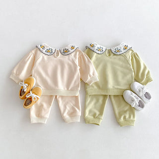 Embroidery Collar Jogger Set - RYAN AND REMI