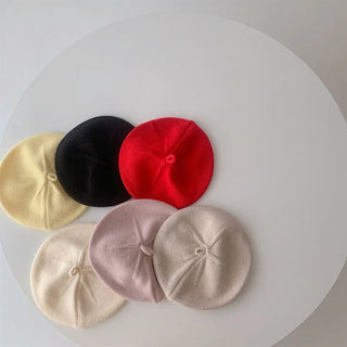 Kids Solid Beret Hat - RYAN AND REMI
