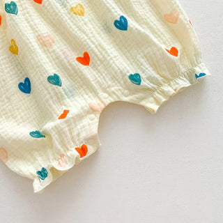 Heart Sketch Print Romper - RYAN AND REMI