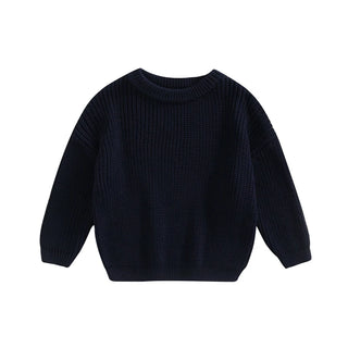 Oversized Knitted Round Neck Sweater - RYAN AND REMI