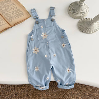 Flower Embroidery Loose Jumpsuit - RYAN AND REMI