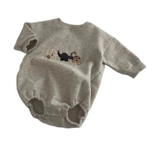 Dinosaur Embroidery Sweater Bodysuit - RYAN AND REMI