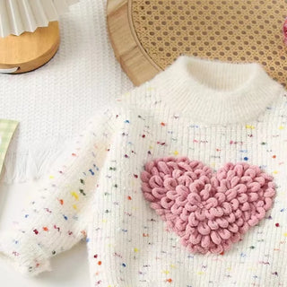 Thread Heart Knitted Sweater - RYAN AND REMI
