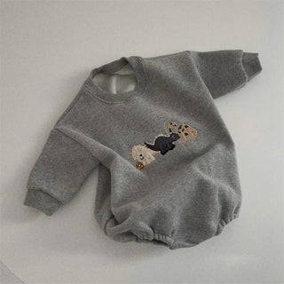Dinosaur Embroidery Sweater Bodysuit - RYAN AND REMI
