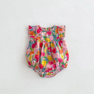 Tulip Ruffle Sleeve Romper - RYAN AND REMI