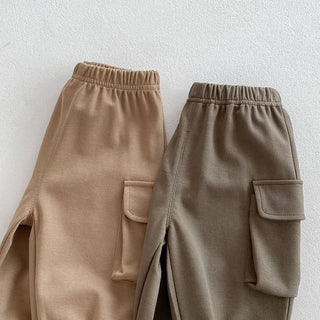 Solid Cargo Jogger Pants - RYAN AND REMI