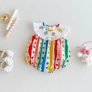 Rainbow Polka Dot Sister Outfit - RYAN AND REMI