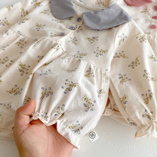 Floral Doll Collar Romper - RYAN AND REMI