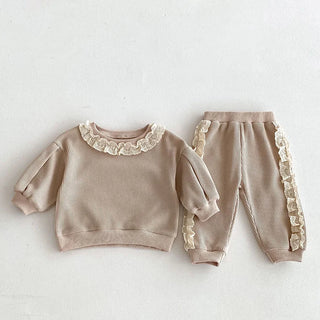 Ruffle Lace Jogger Set - RYAN AND REMI