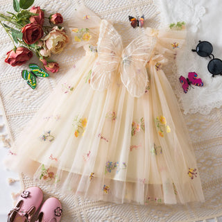 Floral Butterfly Tulle Dress - RYAN AND REMI