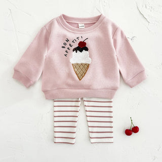 Cherry Ice Cream Stripe Set - RYAN AND REMI