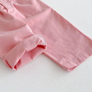 Casual Solid Elastic Waist Pants - RYAN AND REMI