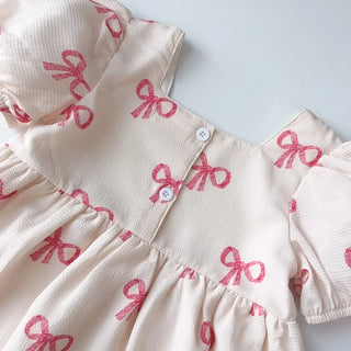 Ribbon Print Casual Dress - RYAN AND REMI