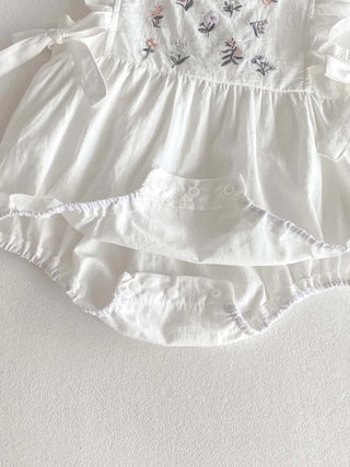 Floral Side Bow Romper - RYAN AND REMI