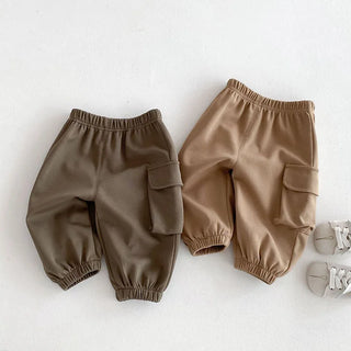 Solid Cargo Jogger Pants - RYAN AND REMI