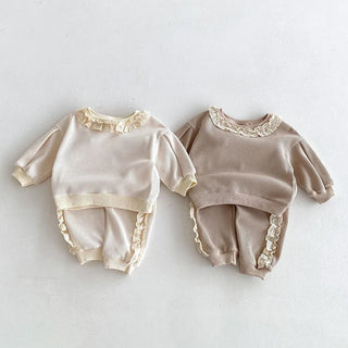 Ruffle Lace Jogger Set - RYAN AND REMI