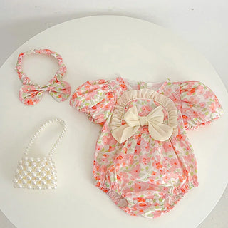 Sorbet Ruffle Floral Romper - RYAN AND REMI