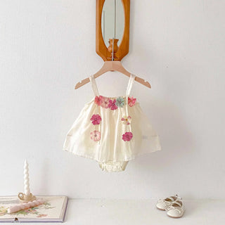 3D Flower Strap Romper - RYAN AND REMI