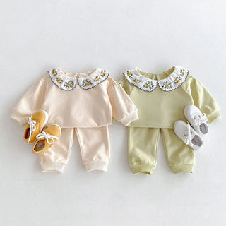 Embroidery Collar Jogger Set - RYAN AND REMI