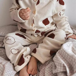 Waffle Cotton Pajama Set - RYAN AND REMI