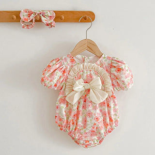 Sorbet Ruffle Floral Romper - RYAN AND REMI